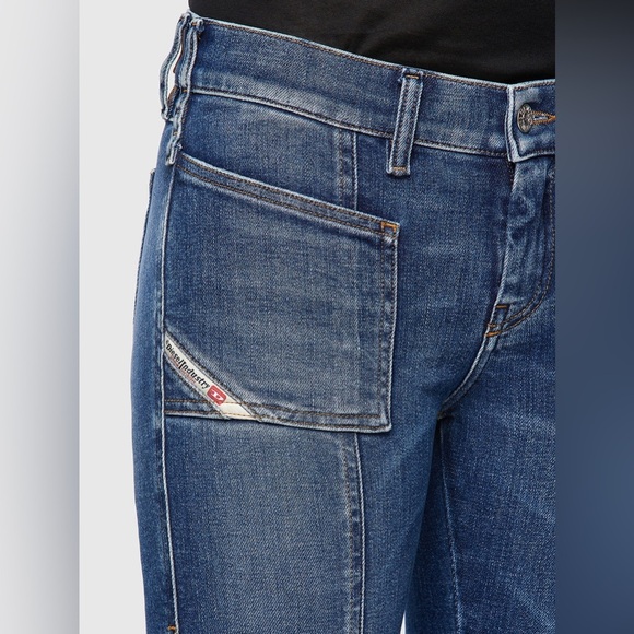 Diesel Women's Ankle Straight Leg Blue Jeans mid rise - Picture 14 of 14
